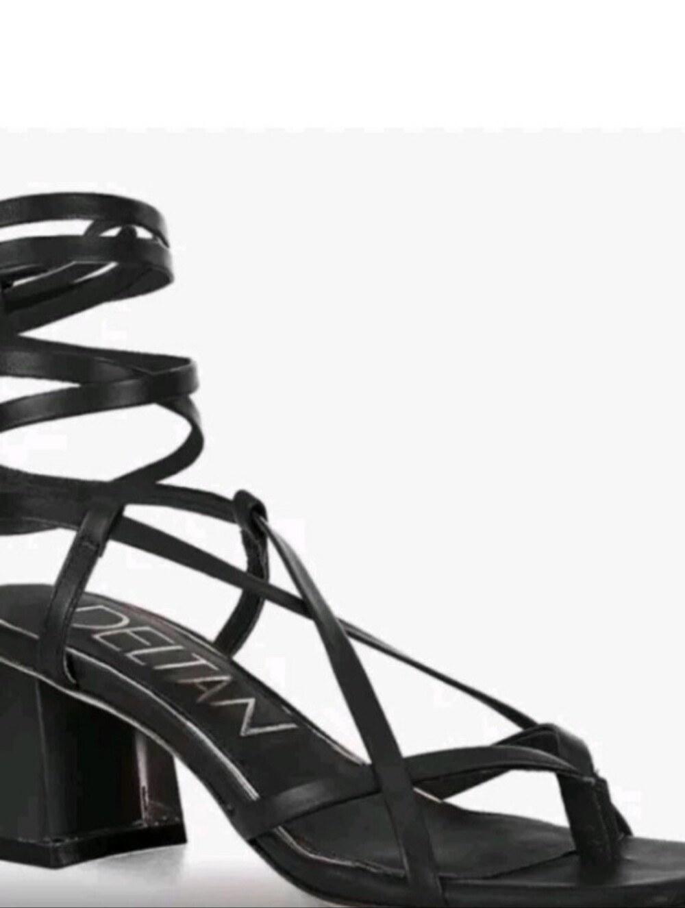 Deltan Ankle Wrap Strappy Block Heel Size 7.5  - Women's - Picture 8 of 12
